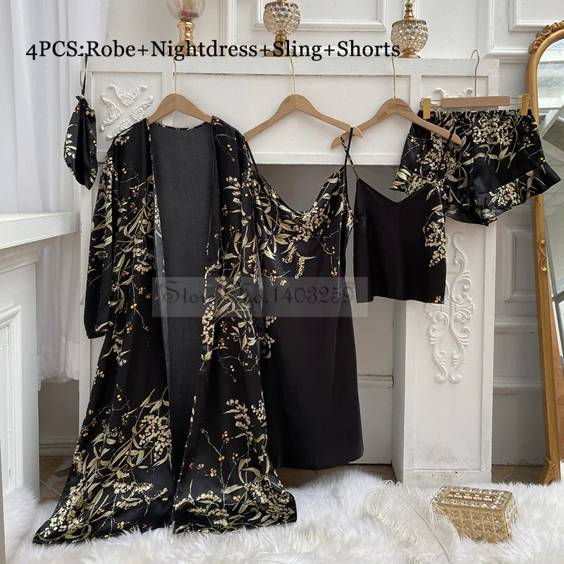 Four Pieces Pajamas Set Nightwolf 2025