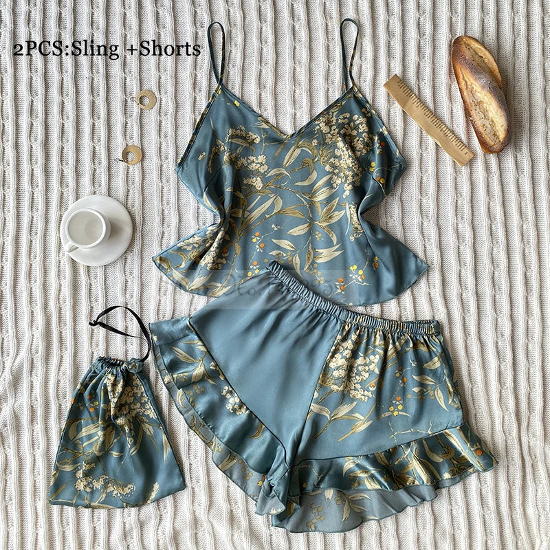 Four Pieces Pajamas Set Nightwolf 2025