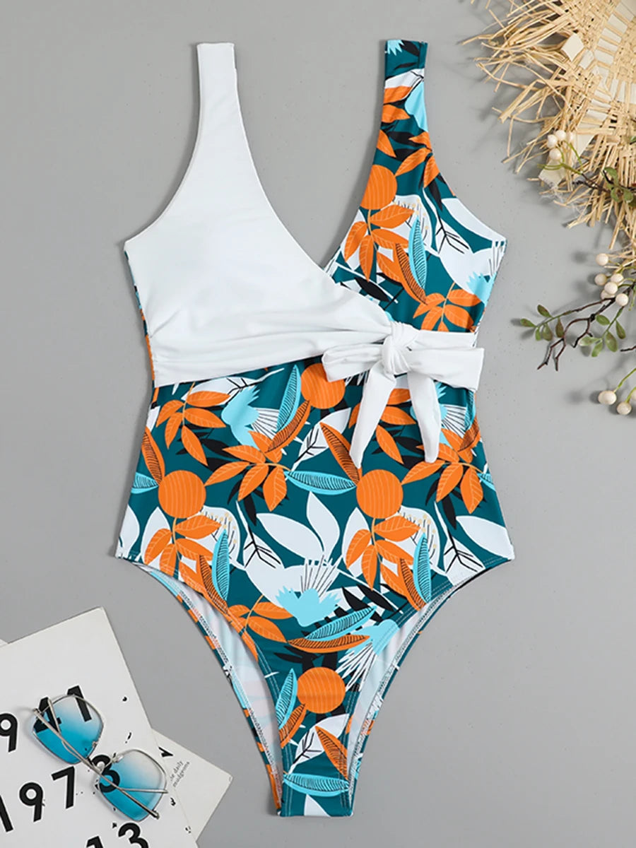 The Knot 2025 Tropical Print Swimsuit