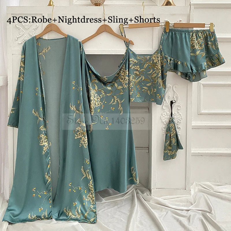 Four Pieces Pajamas Set Nightwolf 2025