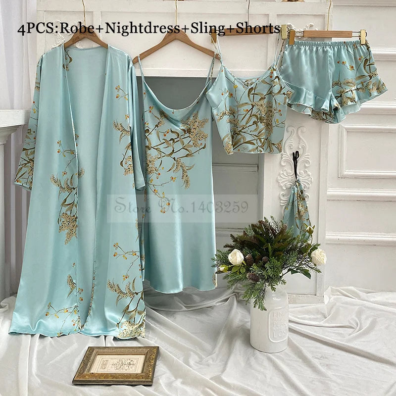 Four Pieces Pajamas Set Nightwolf 2025