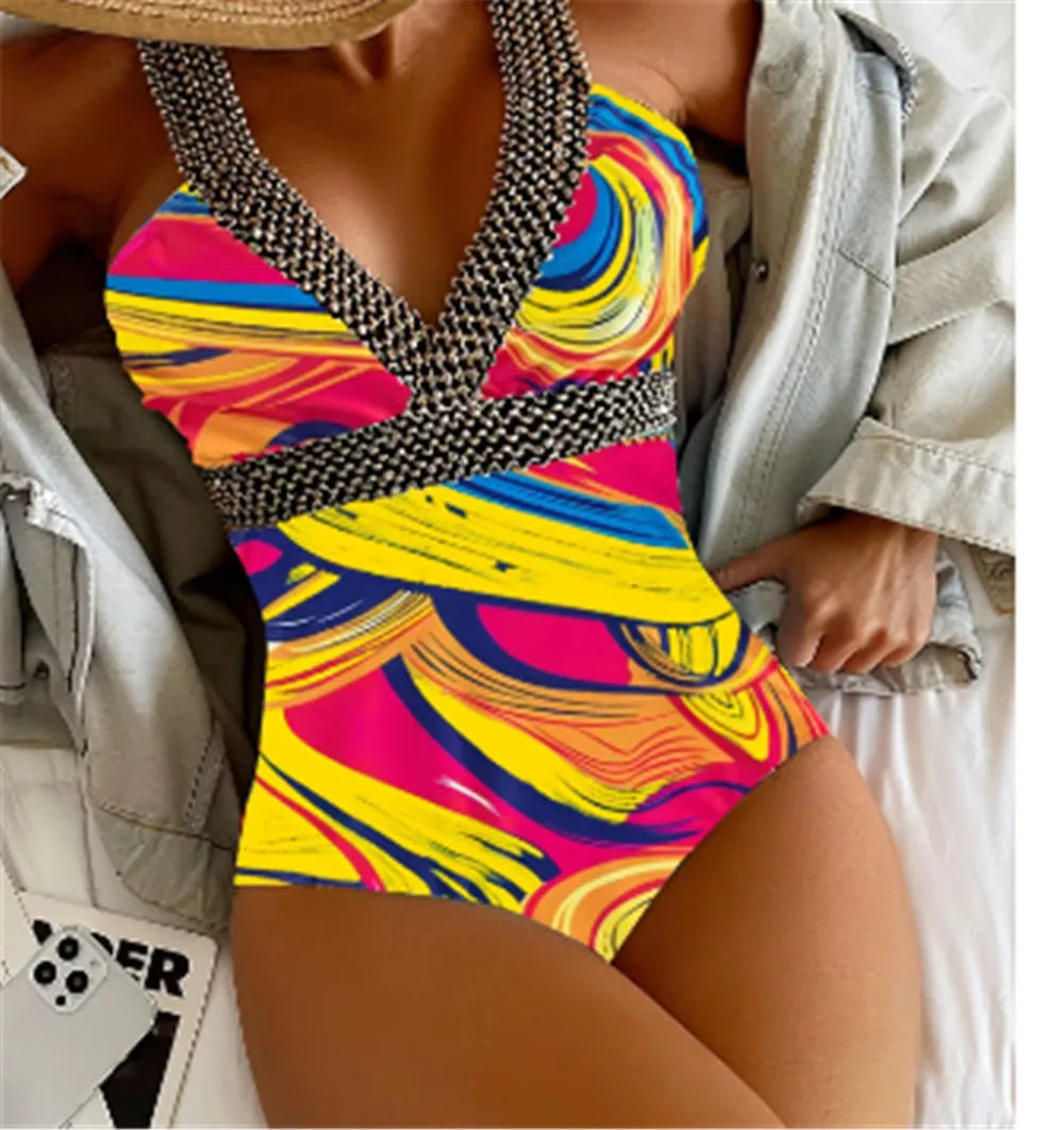 Vigora 2025 Print Strapped Swimwear